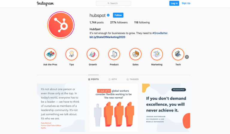 hubspot-instagram-hashtag-bio